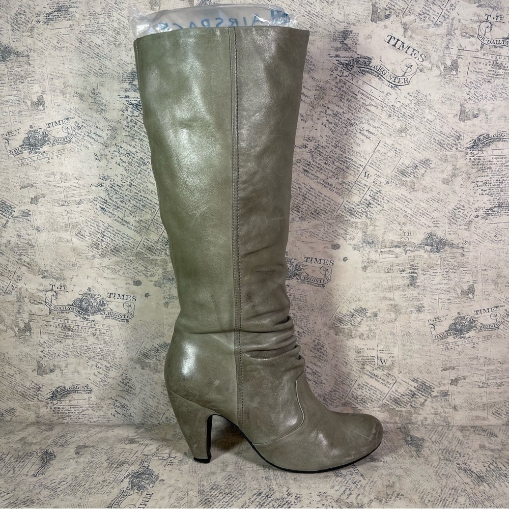 Miz Mooz Shelley Leather Ruched Ankle Boots Fuzzy Lined Comfort Booties Size 7.5